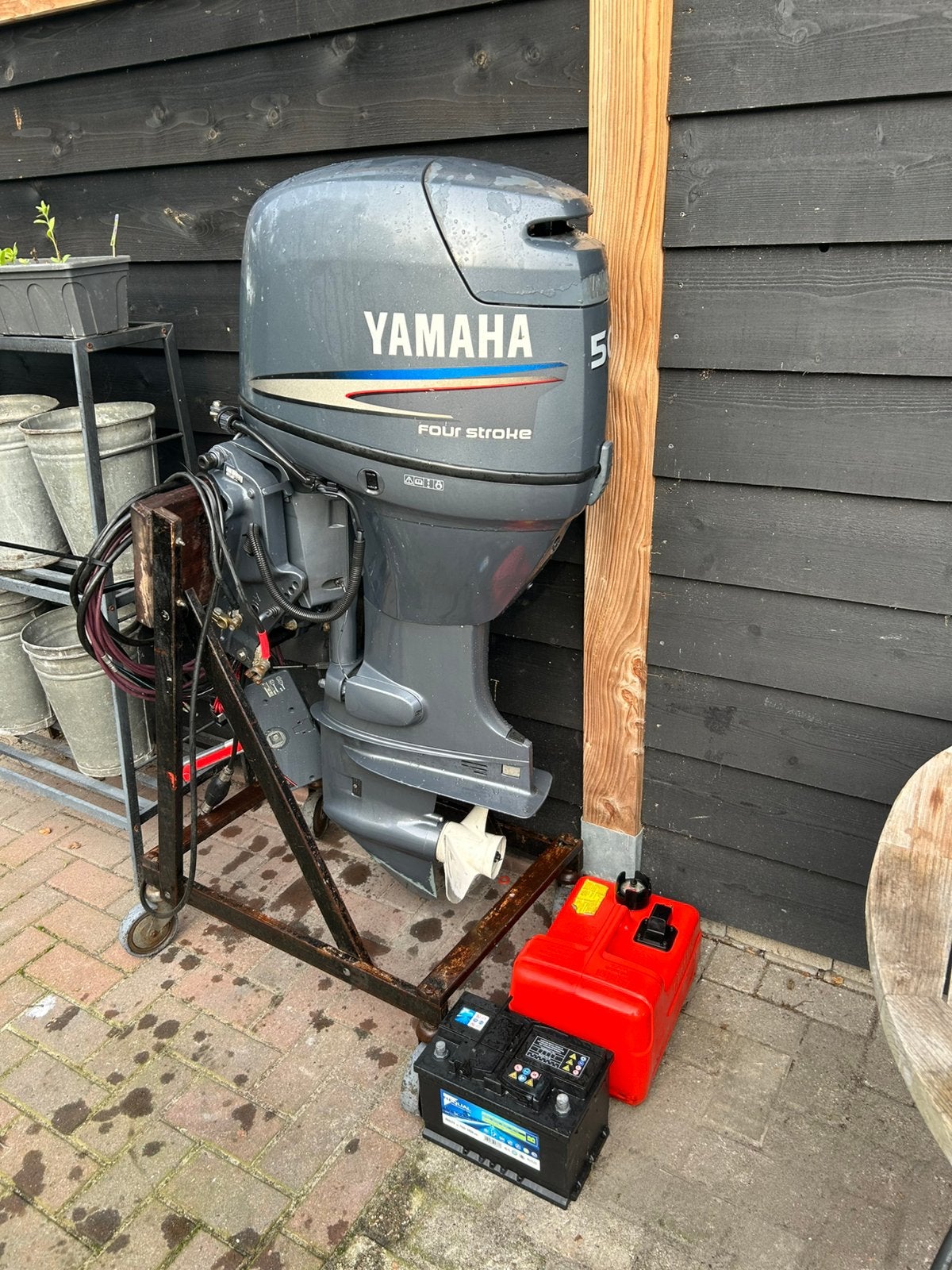 Yamaha 50 pk 4 takt langstaart bj 2003., Ophalen, Gebruikt, Wettersport, 30 pk of meer