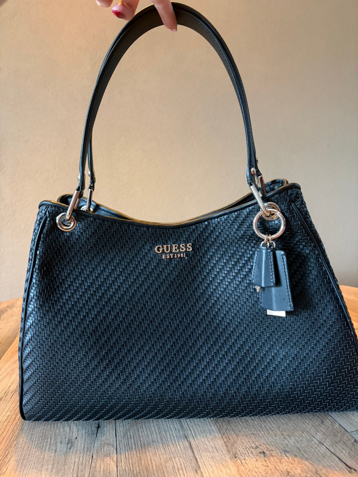 Guess tas zwart, Ophalen of Verzenden, Zo goed als nieuw, Zwart, Handtas