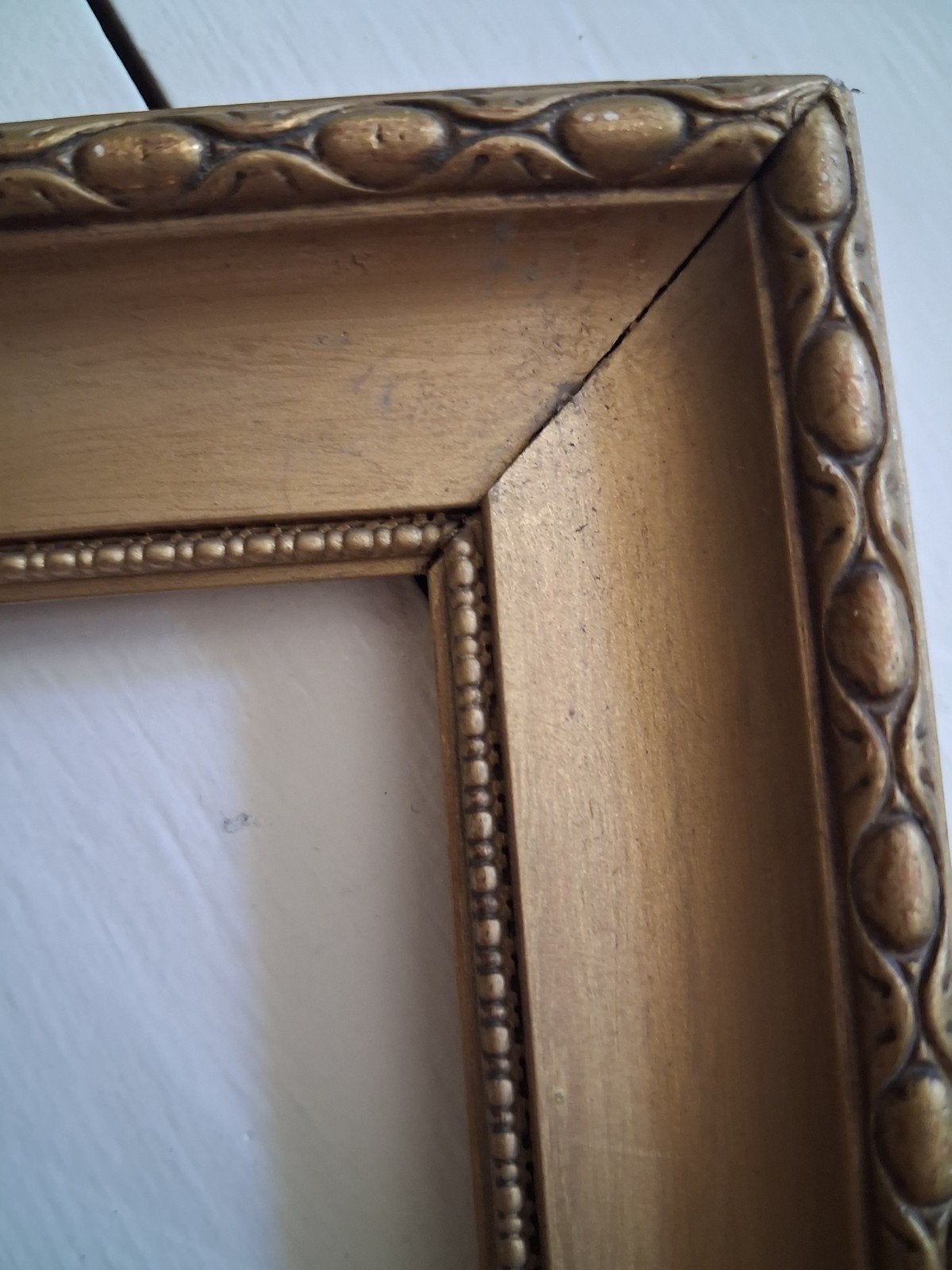 Vintage Zacht Gouden Houten Lijst, Huis en Inrichting, Woonaccessoires | Lijsten, Gebruikt, Schilderijlijst, Met sierrand, Ophalen of Verzenden