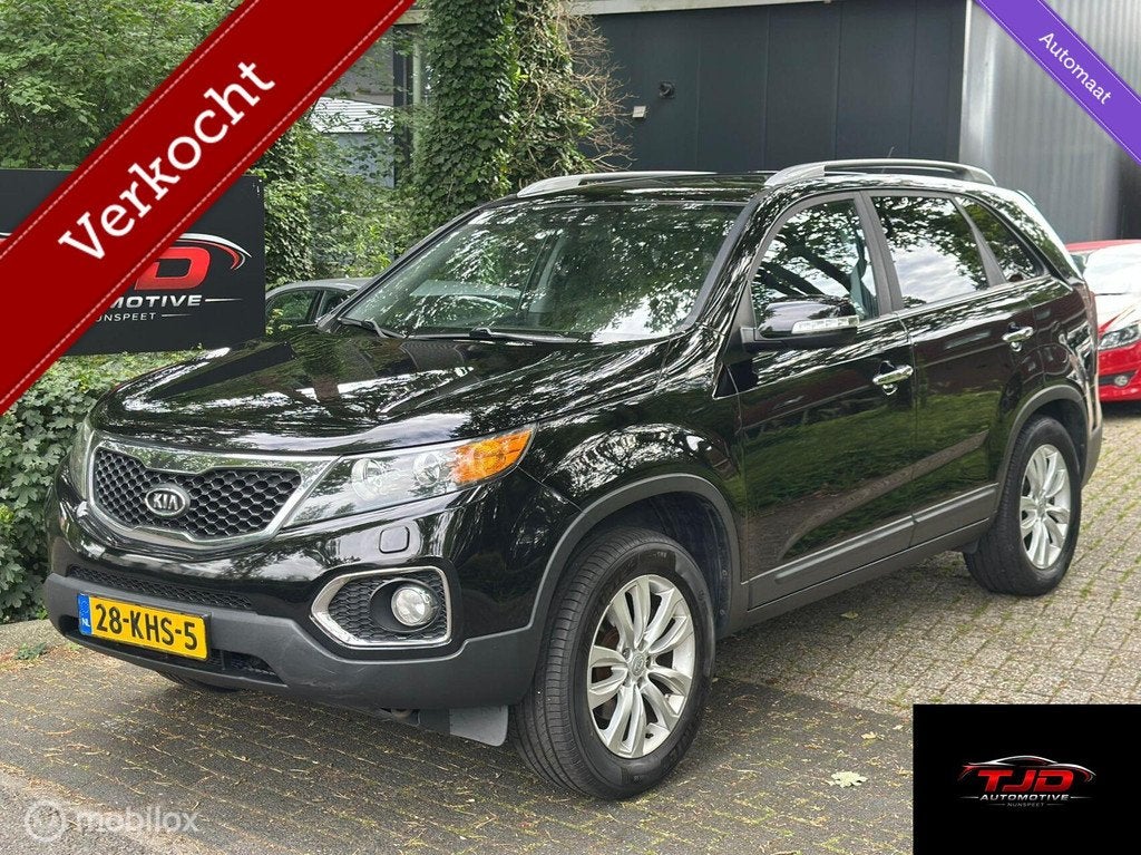 Kia Sorento 2.4 X-clusive ORG NL-AUTOMAAT-CRUISE-NAVI-LEDER, Auto's, Euro 5, Automatische klimaatregeling, Gebruikt, Zwart