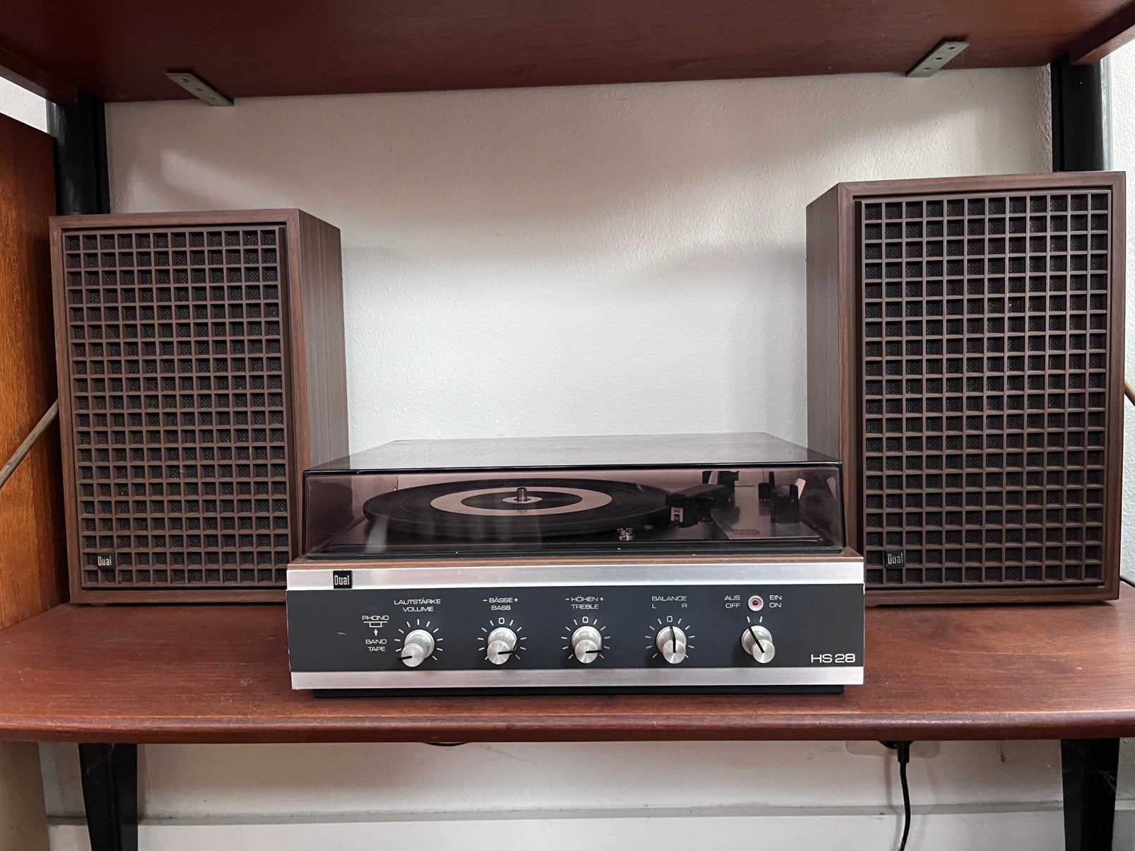 Vintage Dual HS 28 platenspeler met 2 boxen | Nette staat, Ophalen, Dual
