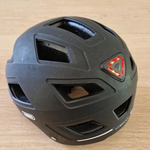 ABUS Hyban 2.0 Fietshelm - Mat Zwart met verlichting, M, Ophalen of Verzenden, Zo goed als nieuw, ABUS