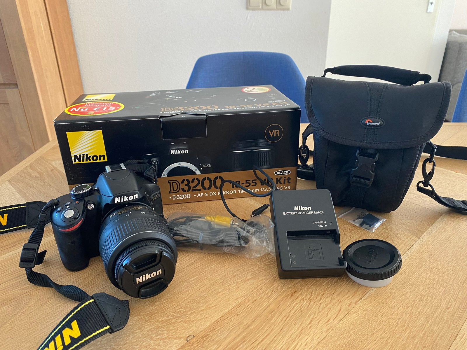 Nikon D3200, Ophalen, Zo goed als nieuw, Nikon, Geen optische zoom