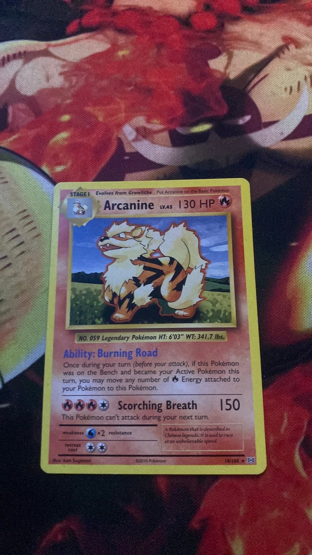 Arcanine pokemon kaart, Ophalen of Verzenden, Zo goed als nieuw