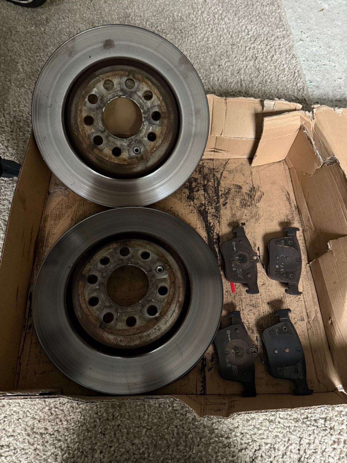 Golf 7.5 GTI remschijven + remblokken achter, Ophalen of Verzenden, Gebruikt, Volkswagen