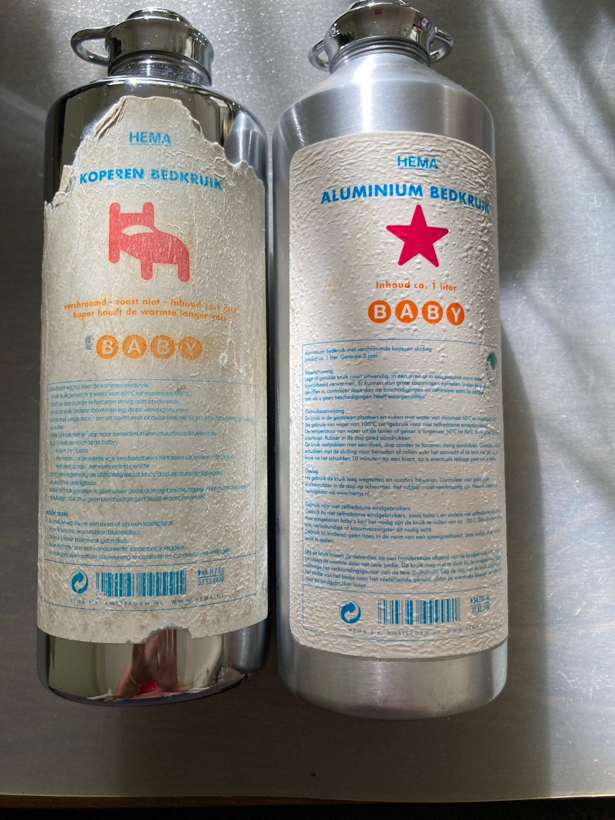 HEMA Koperen en Aluminium Bedkruik - Baby, Ophalen of Verzenden, Zo goed als nieuw