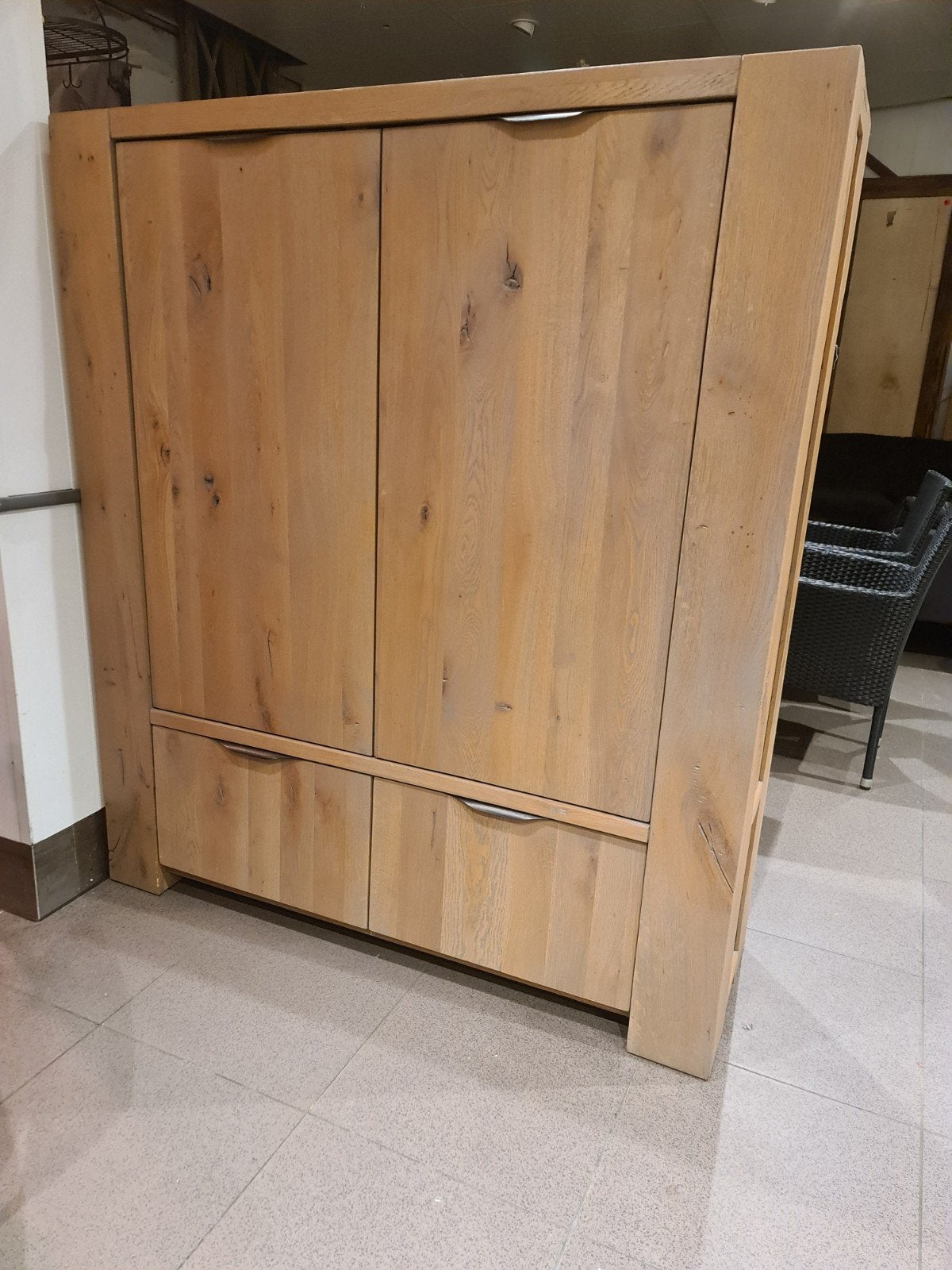 Nieuwe landelijke kast 162x140x45cm eikenhout showroom model, Ophalen, Hout, Meerkleurig, .