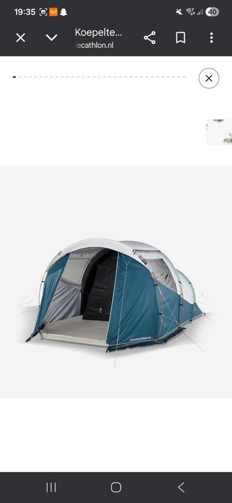 Decathlon Fresh N Black tent - 1x gebruikt, Caravans en Kamperen, Ophalen, Zo goed als nieuw