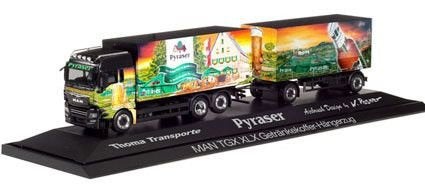 MAN TGX XLX E6c H.zg Pyraser Bauerei Herpa, Hobby en Vrije tijd, Nieuw, Ophalen of Verzenden, Bus of Vrachtwagen, Herpa