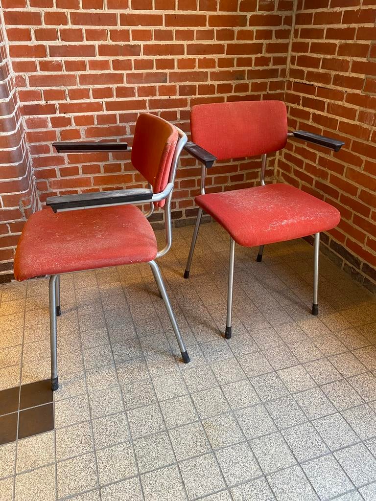Set 2x GISPEN 1235 Cordemeyer ‘60 Hollands design, Huis en Inrichting, Stoelen, Ophalen, Gebruikt, Twee, Stof