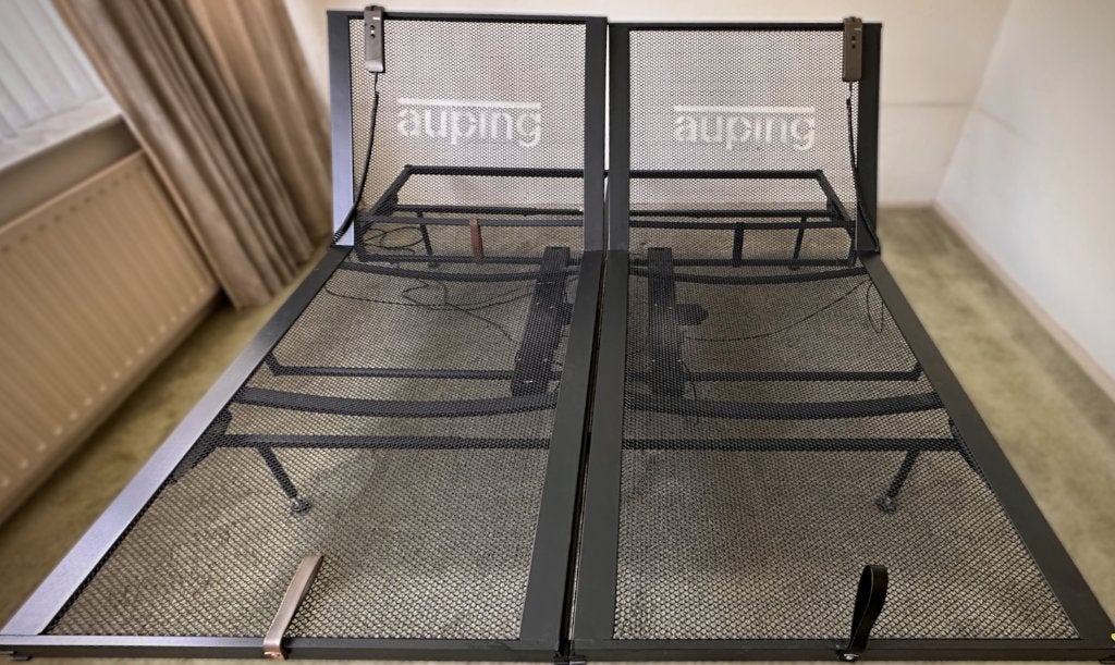 Auping tweepersoonsbed, elektrisch verstelbaar – 180x200, Huis en Inrichting, Slaapkamer | Bedden, Ophalen, Zwart, Tweepersoons