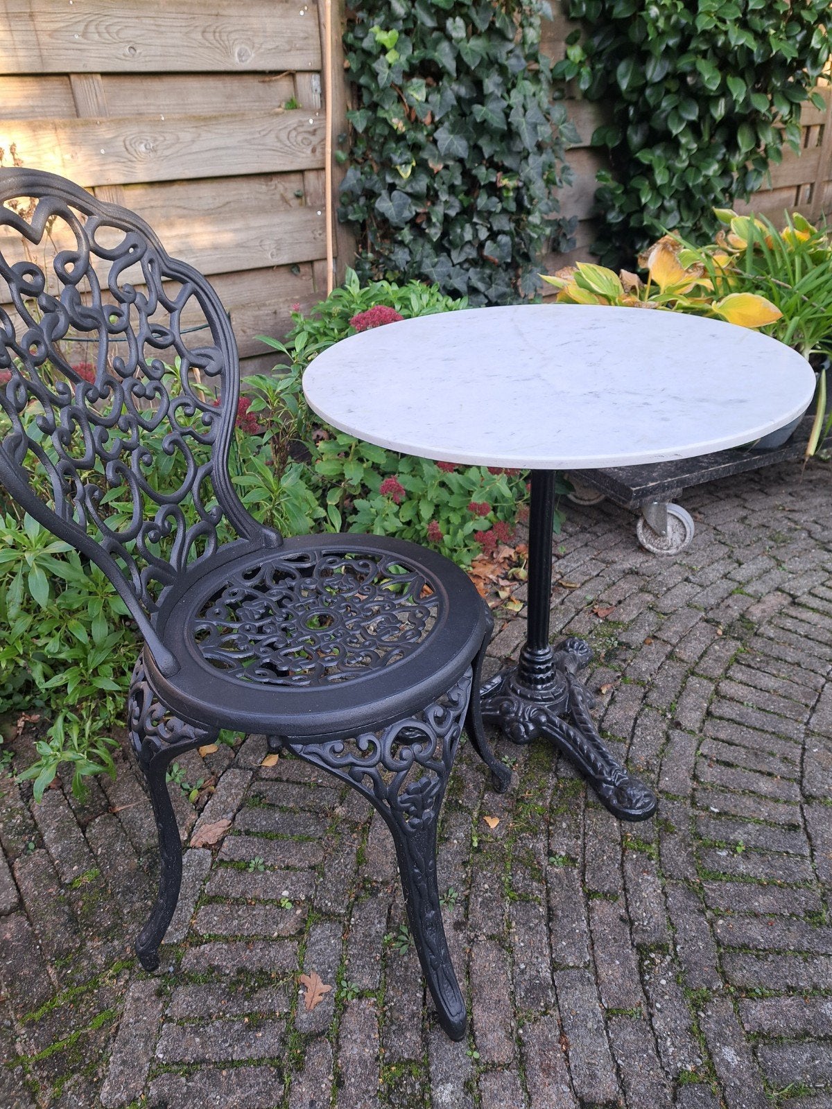 bistro setje., Ophalen of Verzenden, Overige materialen, Stoel, 2 zitplaatsen