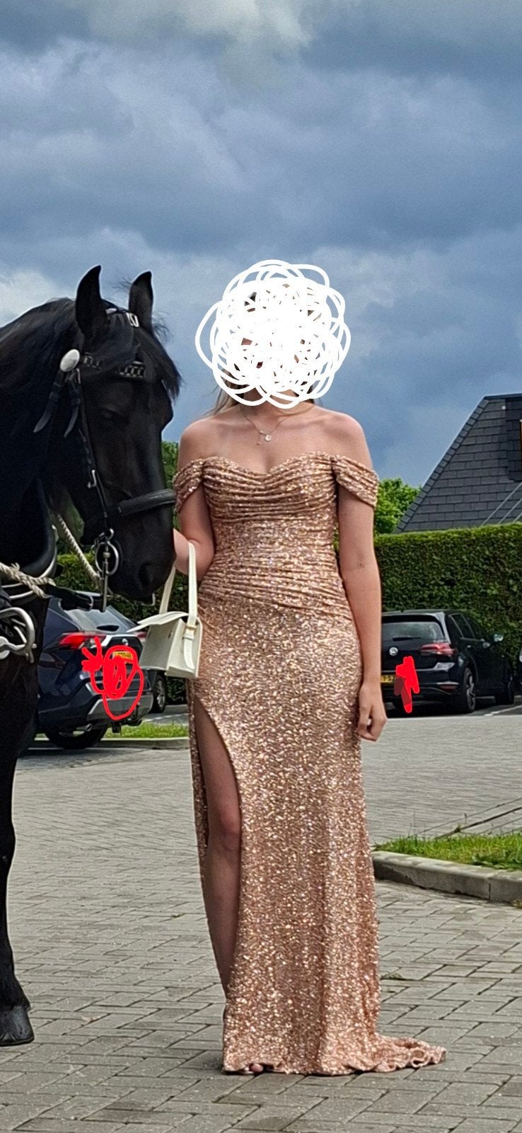 Galajurk maat S met bijpassende schoenen maat 40, Kleding | Dames, Gelegenheidskleding, Galajurk, Ophalen of Verzenden, Zo goed als nieuw