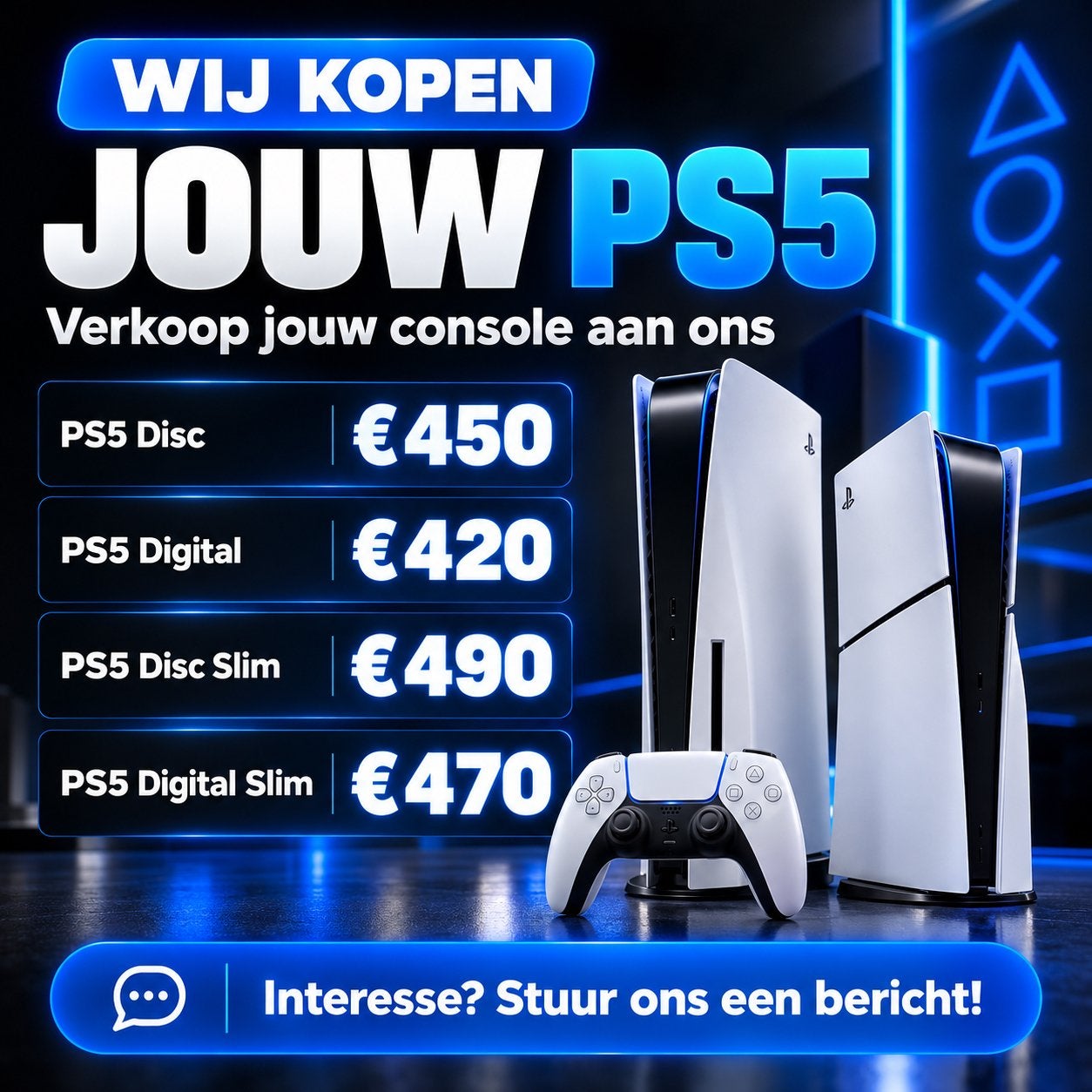 Verkoop je Sony Playstation 5 aan ons!, Ophalen of Verzenden, Zo goed als nieuw