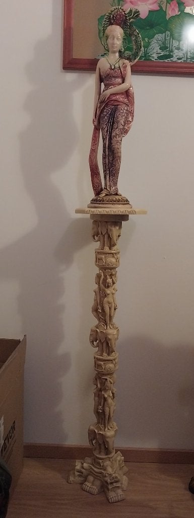 Beeld,Ivorine,Sri Dewih godin, jaren 70,Boeddha,Buddha,, Ophalen, Zo goed als nieuw