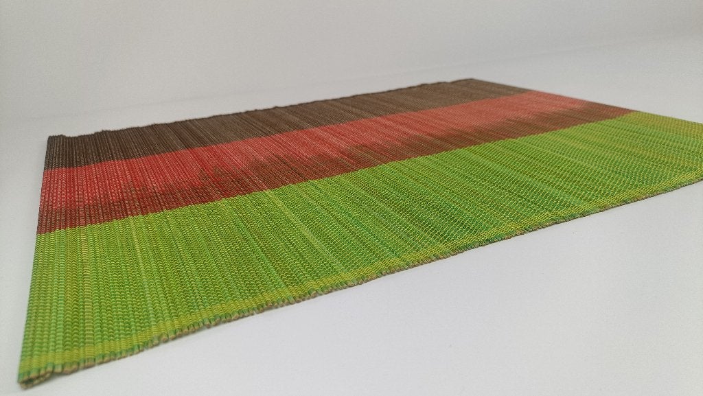 Rasteli bamboo placemat groen, Verzenden, Placemat, Natuurlijk materiaal, Meerkleurig