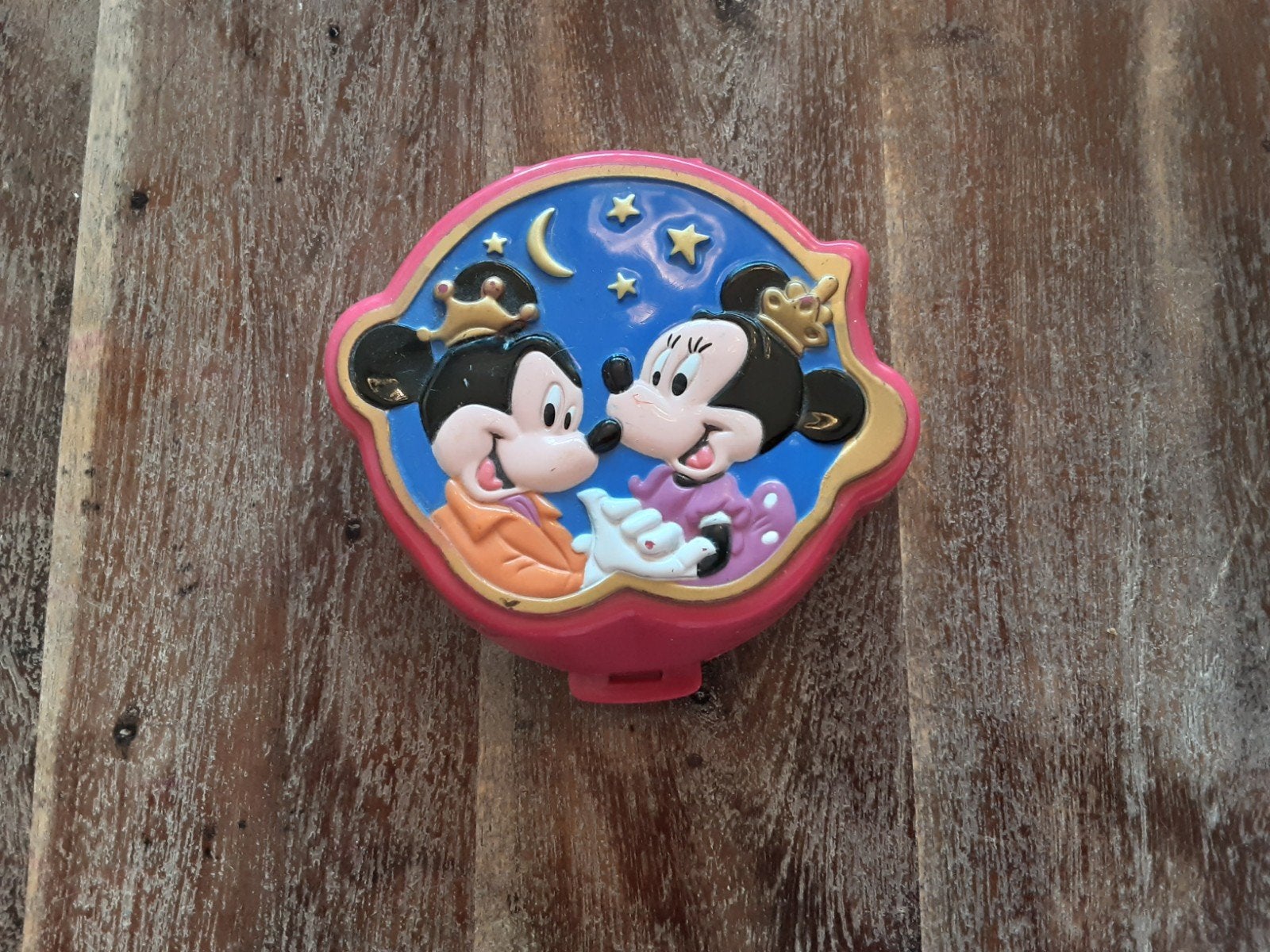 polly pocket disney mickey en minnie mouse, Ophalen of Verzenden, Mickey Mouse, Zo goed als nieuw, Beeldje of Figuurtje