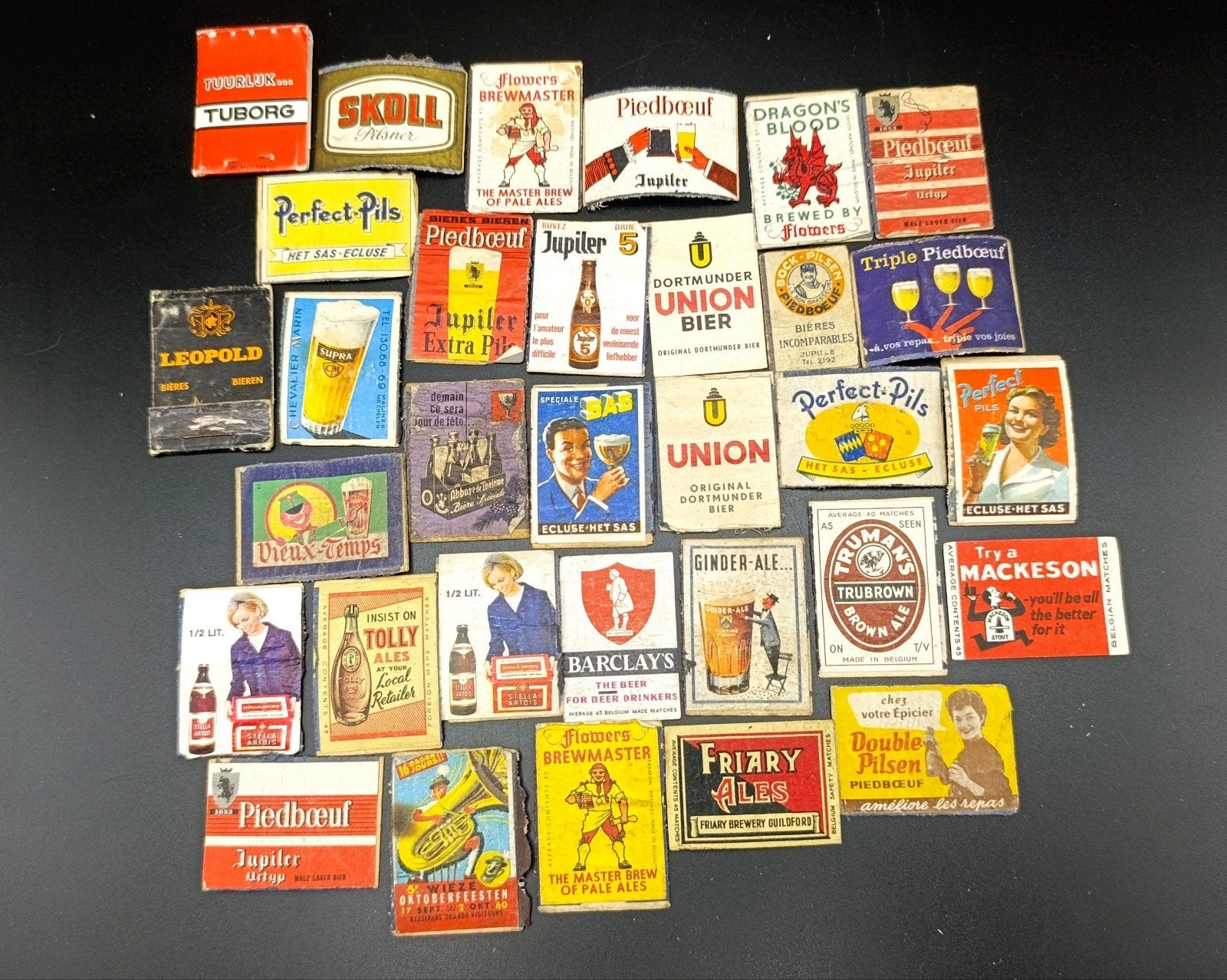 vintage lucifers dekseltjes: Biermerken jaren 50, Ophalen of Verzenden, Viltje(s), Brand