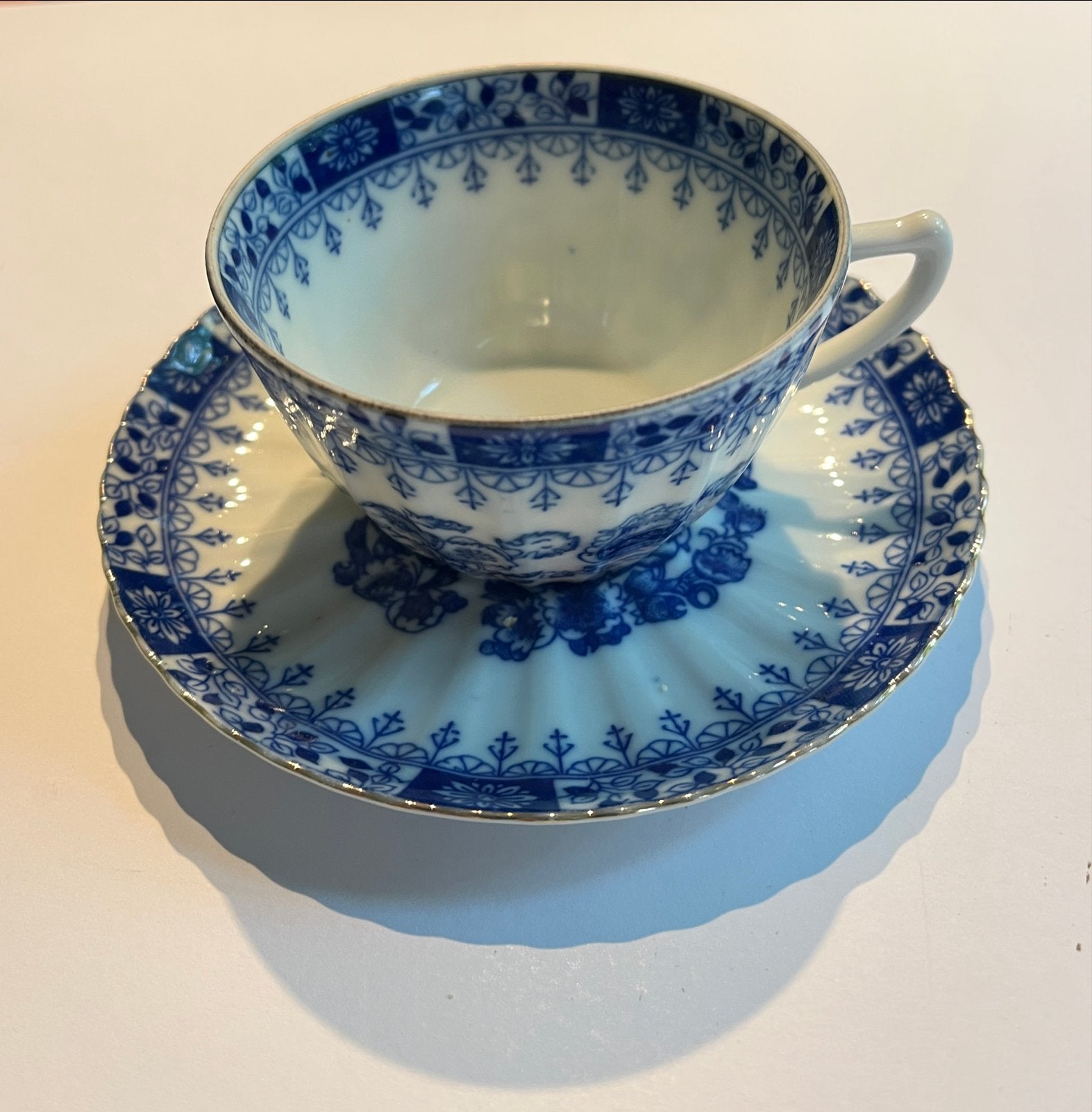 De Spar: Japanse kop en schotel, blauw-wit porselein, Antiek en Kunst, Antiek | Servies los, Ophalen of Verzenden