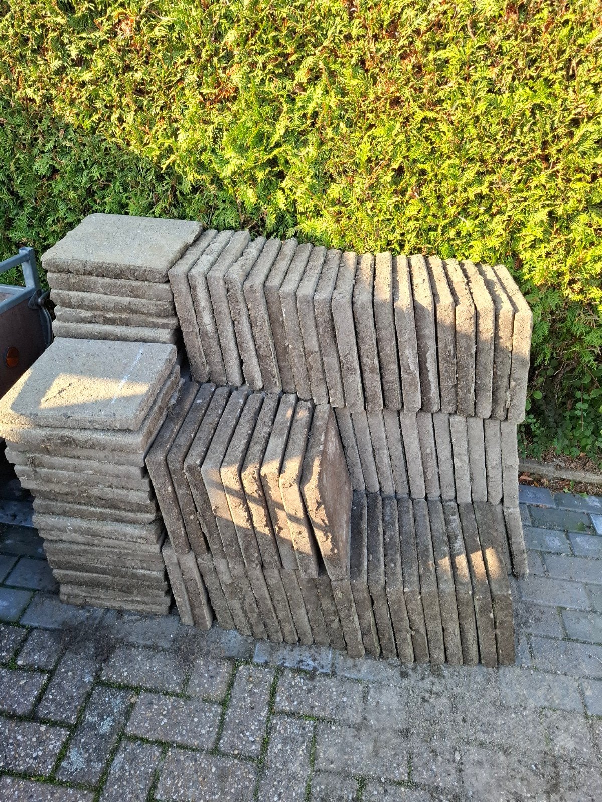 Stoeptegels gratis, Ophalen, Gebruikt, 10 m² of meer, Beton