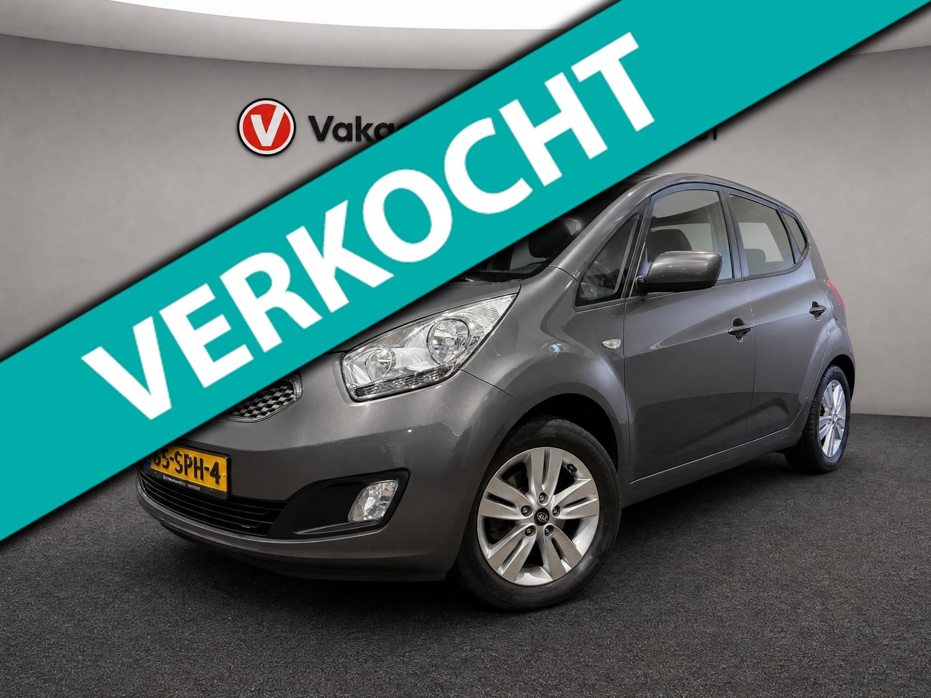 Kia Venga 1.4 CVVT Seven (12 mnd BOVAG-garantie), Auto's, Keurmerk '100% Onderhouden', Stof, Gebruikt, Zwart