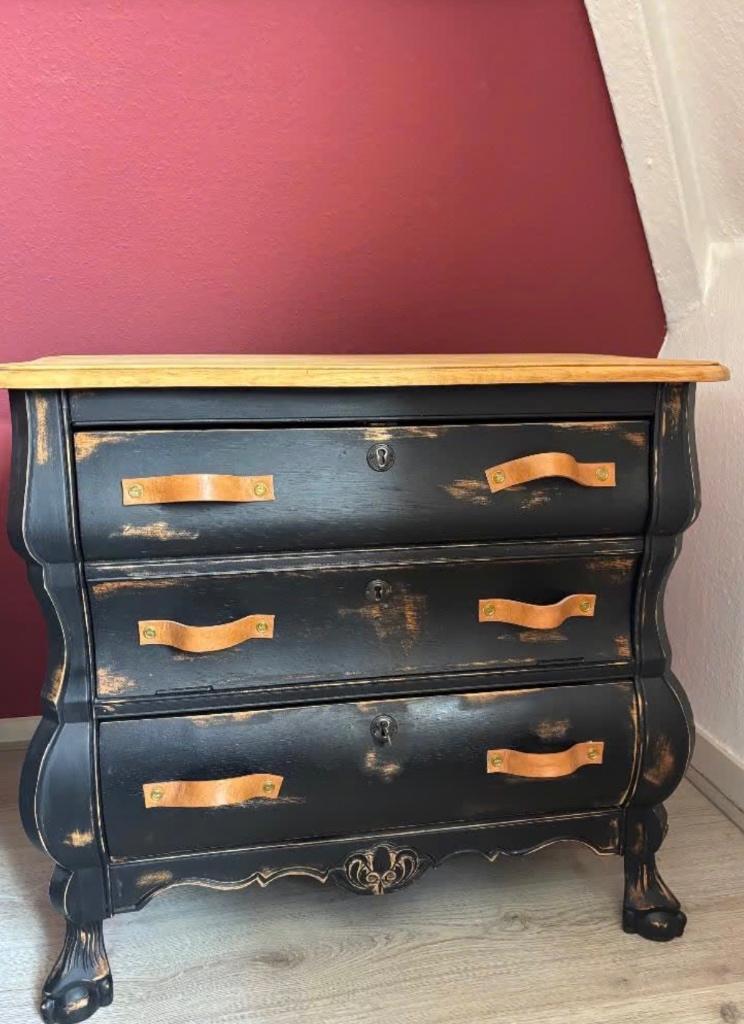 Vintage look pick-up en/of drankenkastje mat zwart, Ophalen, Gebruikt, 50 tot 100 cm, 25 tot 50 cm