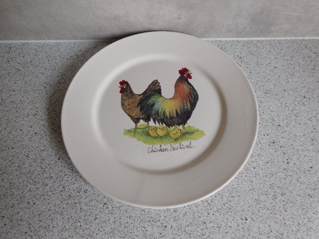 Bord 17 cm Chicken Festival JET by ter Steege, Keramiek, Landelijk/Boerenbont, Ophalen of Verzenden, Zo goed als nieuw