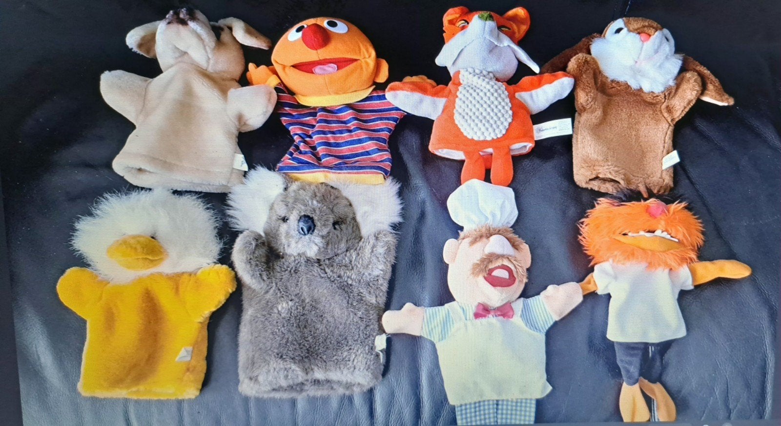 Set van 8 handpoppen: dieren en figuren, Ophalen of Verzenden, Nieuw, Overige typen