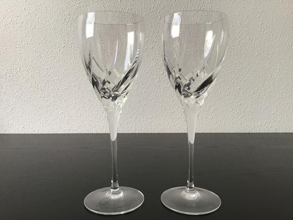 2 kristallen rode wijn glazen. Toscane., Verzamelen, Glas en Borrelglaasjes, Ophalen of Verzenden, Zo goed als nieuw, Overige typen