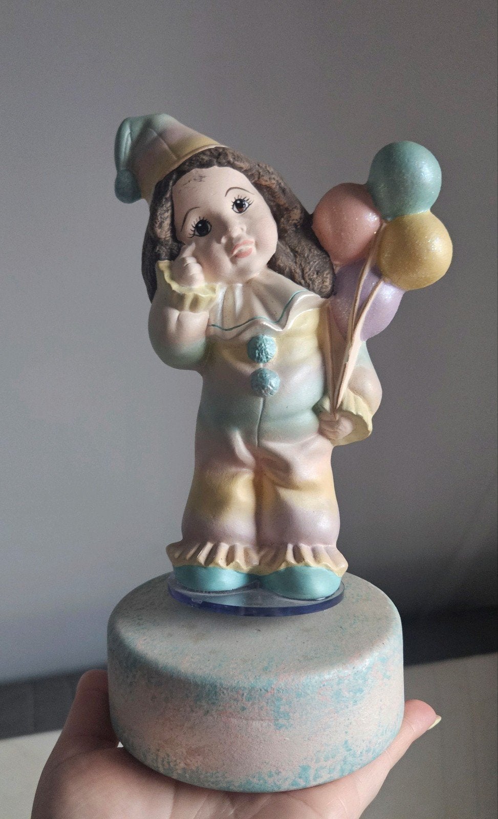 Vintage Sankyo Japan Muziekdoosje – Clown met Ballonnen – Re, Verzamelen, Ophalen of Verzenden, Gebruikt, Mens