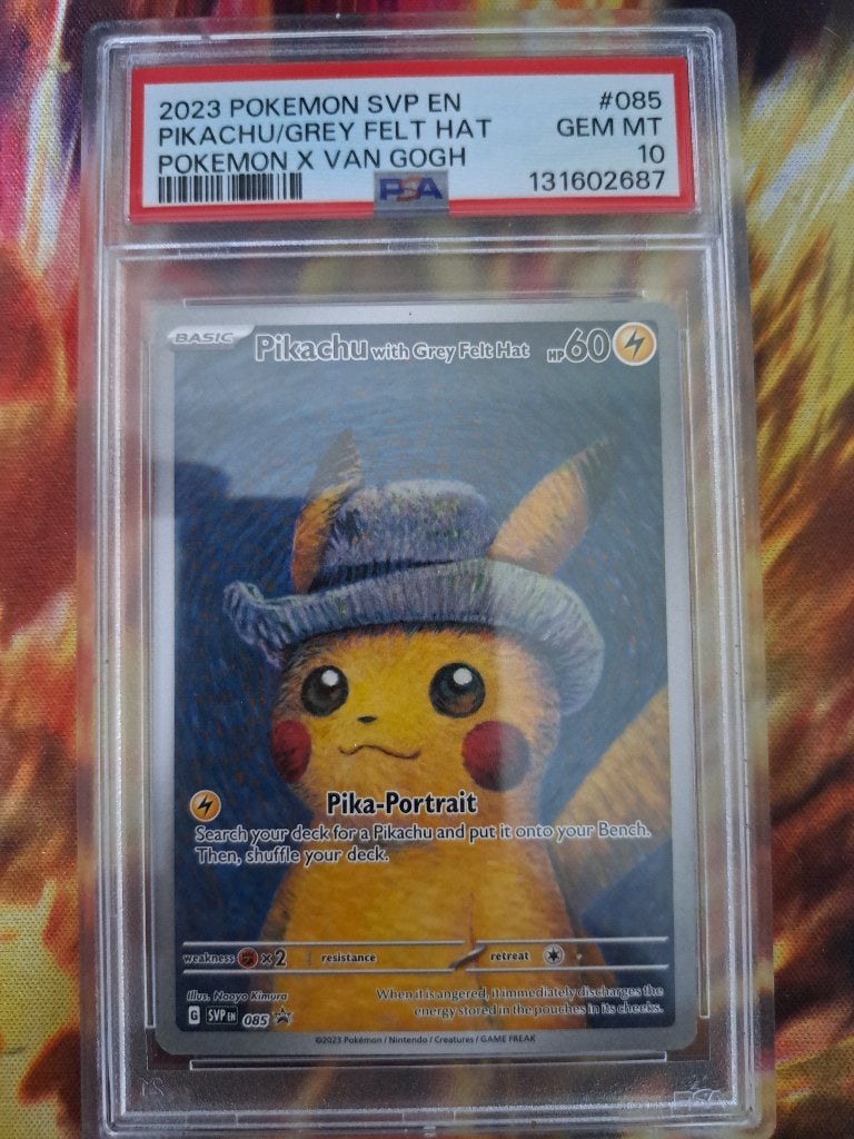 Grey felt Pikachu psa 10 ruilen voor eu en jp mega charizard, Hobby en Vrije tijd, Verzamelkaartspellen | Pokémon, Ophalen of Verzenden