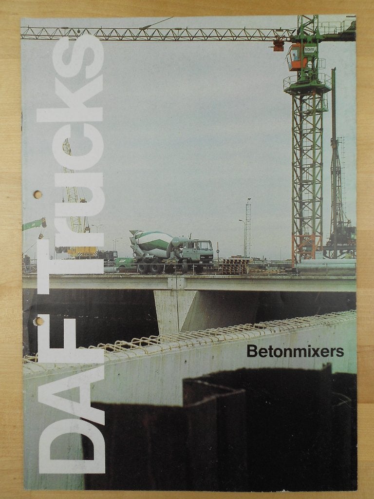 DAF 2300 2800 Betonmixer Brochure 1980, Boeken, Ophalen of Verzenden, Zo goed als nieuw, Overige merken, DAF