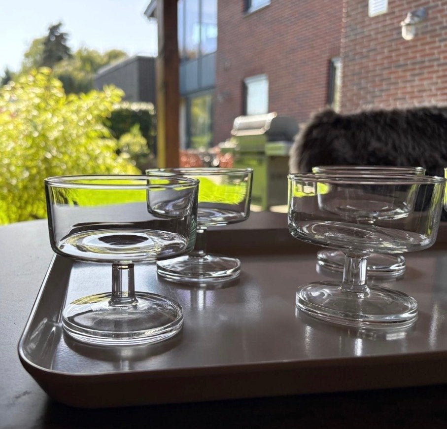 Set van 6 vintage Franse coupe glazen, Antiek en Kunst, Ophalen of Verzenden