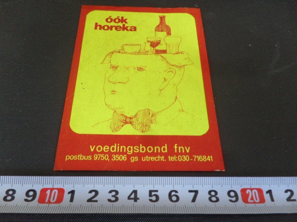 sticker Voedingsbond FNV óók horeca, Ophalen of Verzenden, Zo goed als nieuw
