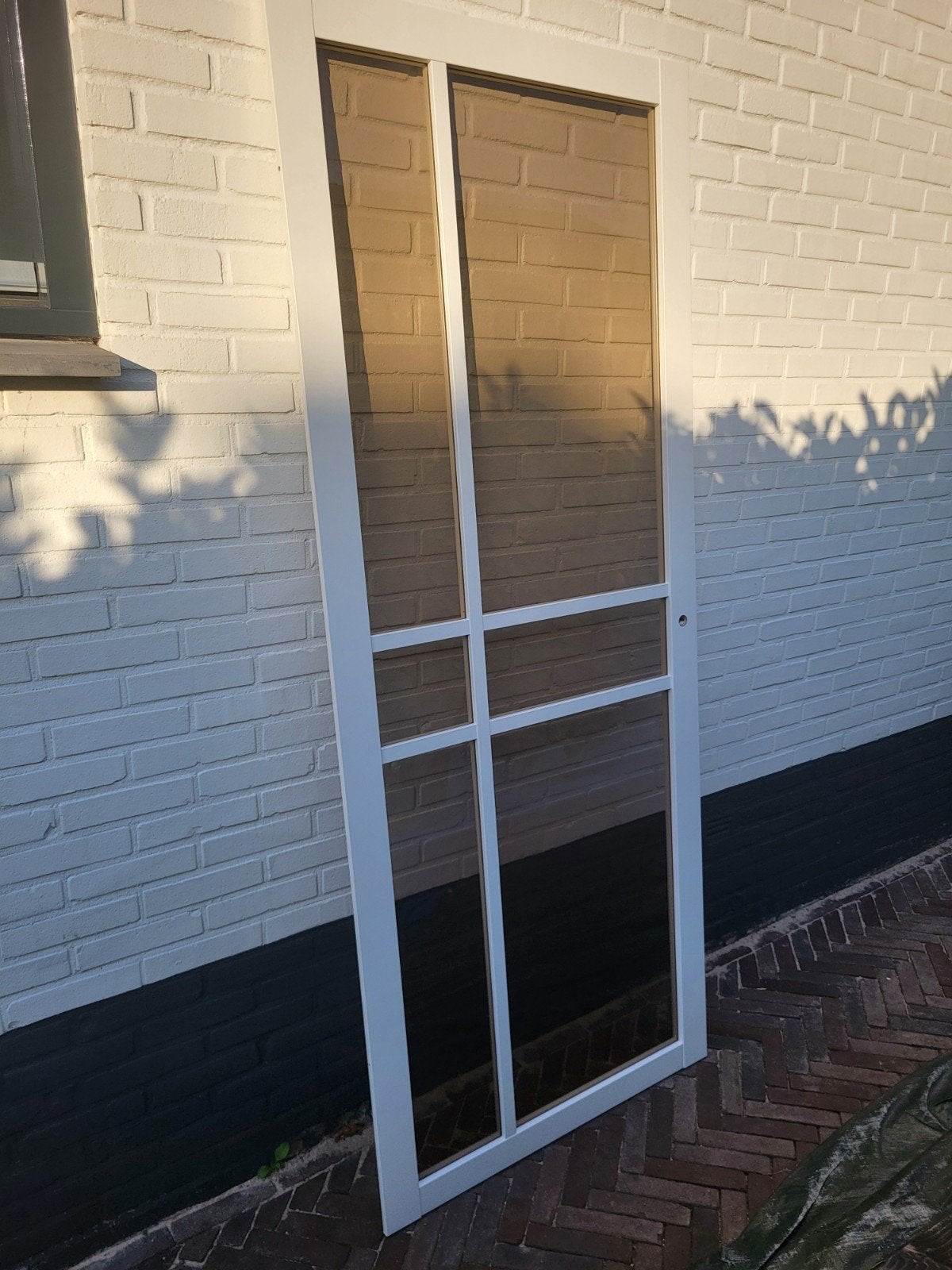 Staal look opdek binnendeur linksdraaiend brons glaswit 830x, Doe-het-zelf en Verbouw, Ophalen, Binnendeur, 200 tot 215 cm