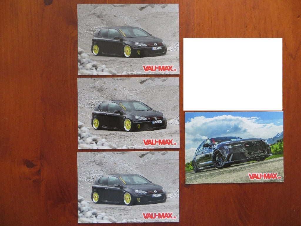 ansichtkaarten Vau-Max tuning: Volkswagen en Audi RS6, Boeken, Ophalen of Verzenden, Nieuw, Audi