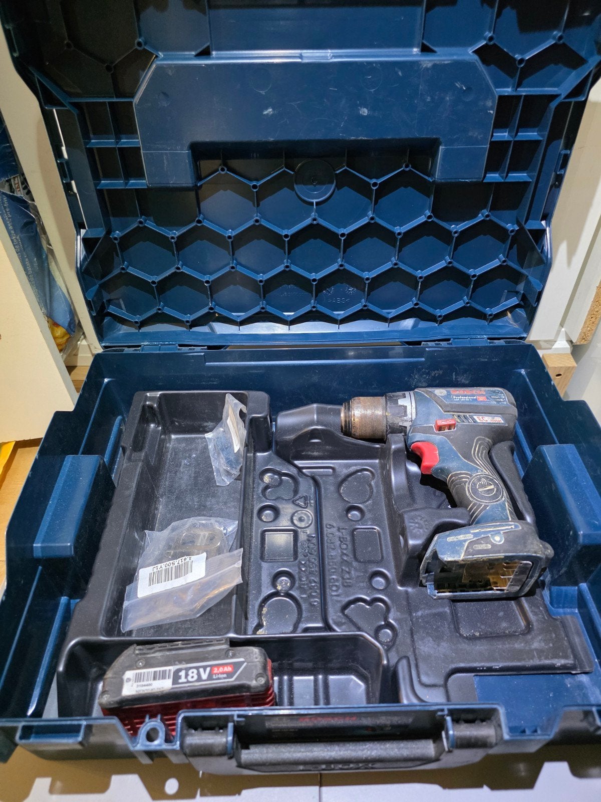 Bosch Professional GSR 18V-60 C Accuboormachine, Gebruikt, Variabele snelheid, Ophalen of Verzenden, Boor- en Schroefmachine