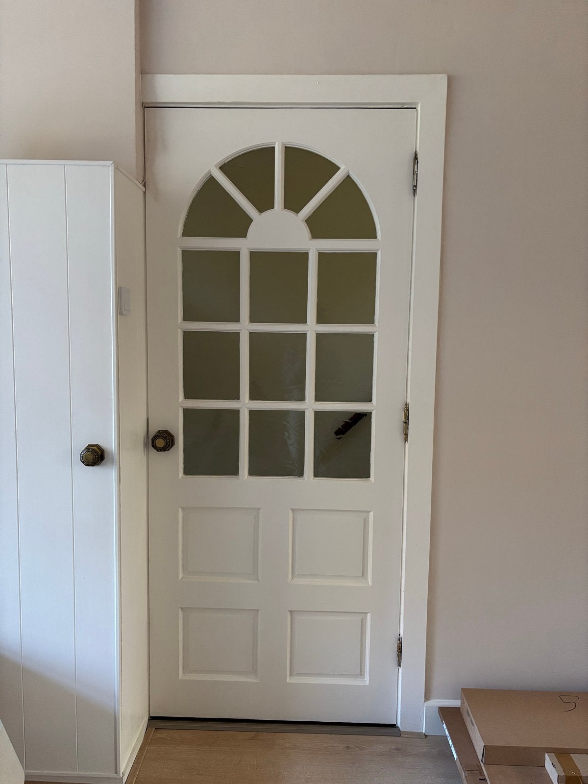 Houten Binnendeur met Glas - Gebruikt, Ophalen, Gebruikt, 80 tot 100 cm, Binnendeur