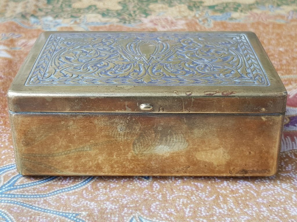 Mooie oude Engelse sigarettendoos van State Express 11,3 cm., Antiek en Kunst, Ophalen of Verzenden, Koper