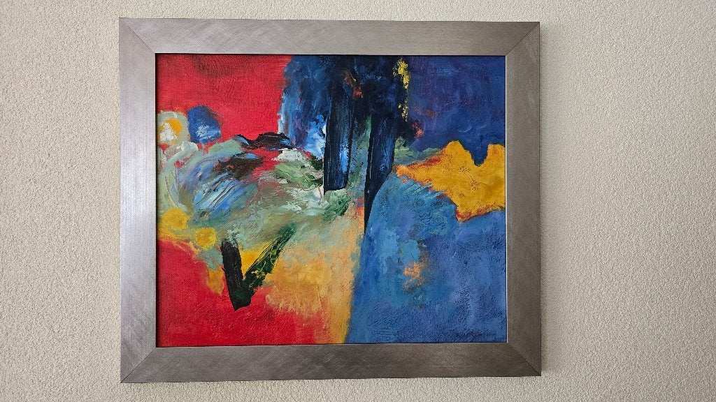schilderij, abstract, Antiek en Kunst, Ophalen