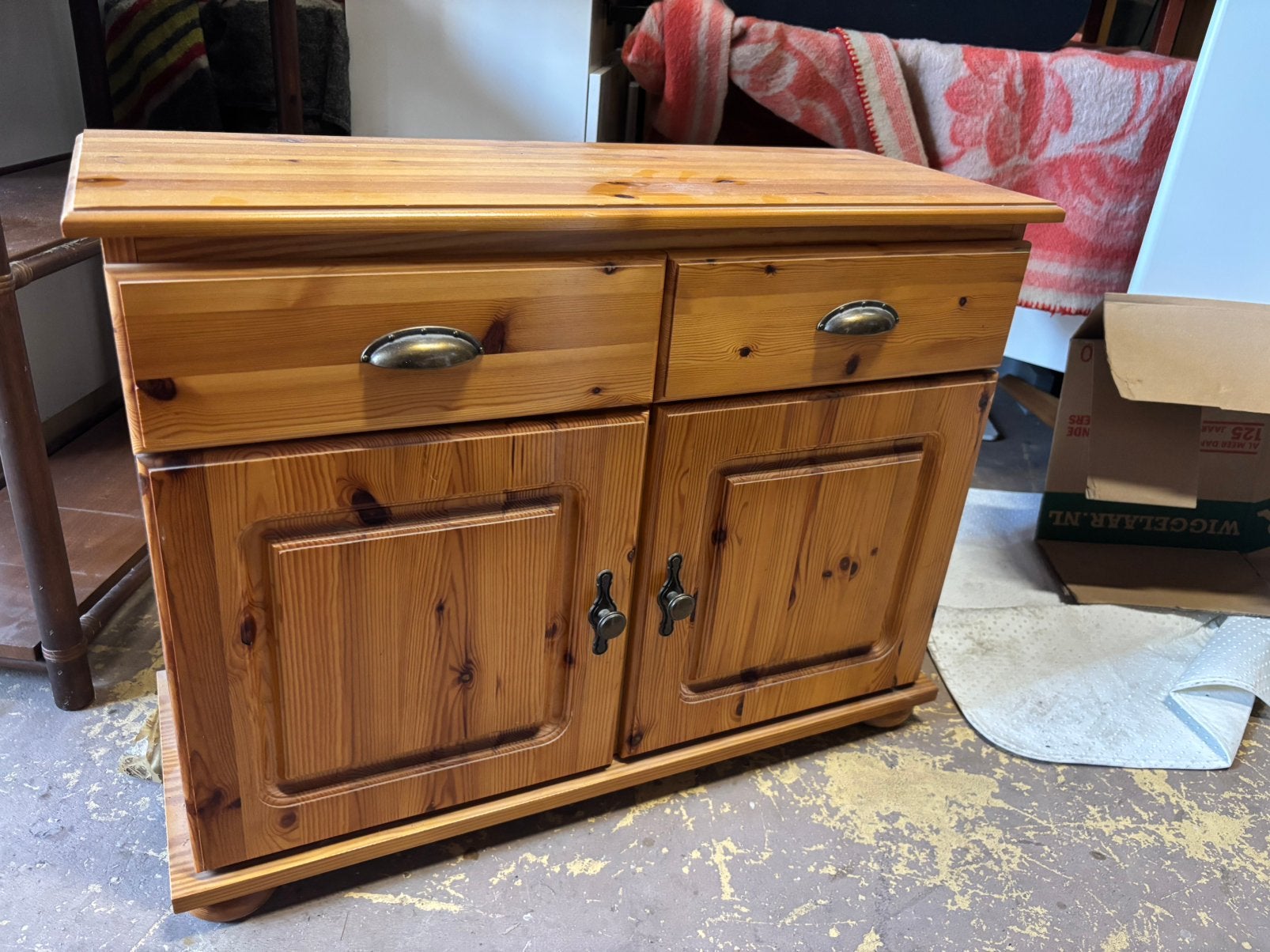 Kleine grenen lade/legkast - 35x65x85H, Huis en Inrichting, Kasten | Ladekasten, 1025xe, Zo goed als nieuw, Minder dan 100 cm