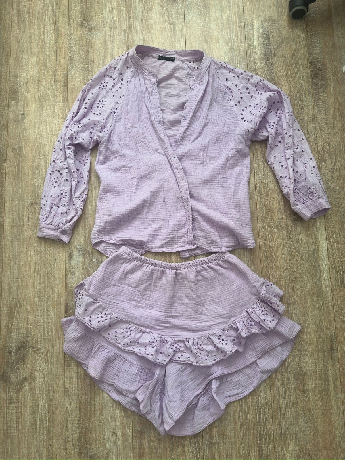 Zomers setje maat L/XL, Ophalen of Verzenden, Zo goed als nieuw, Maat 42/44 (L), Paars