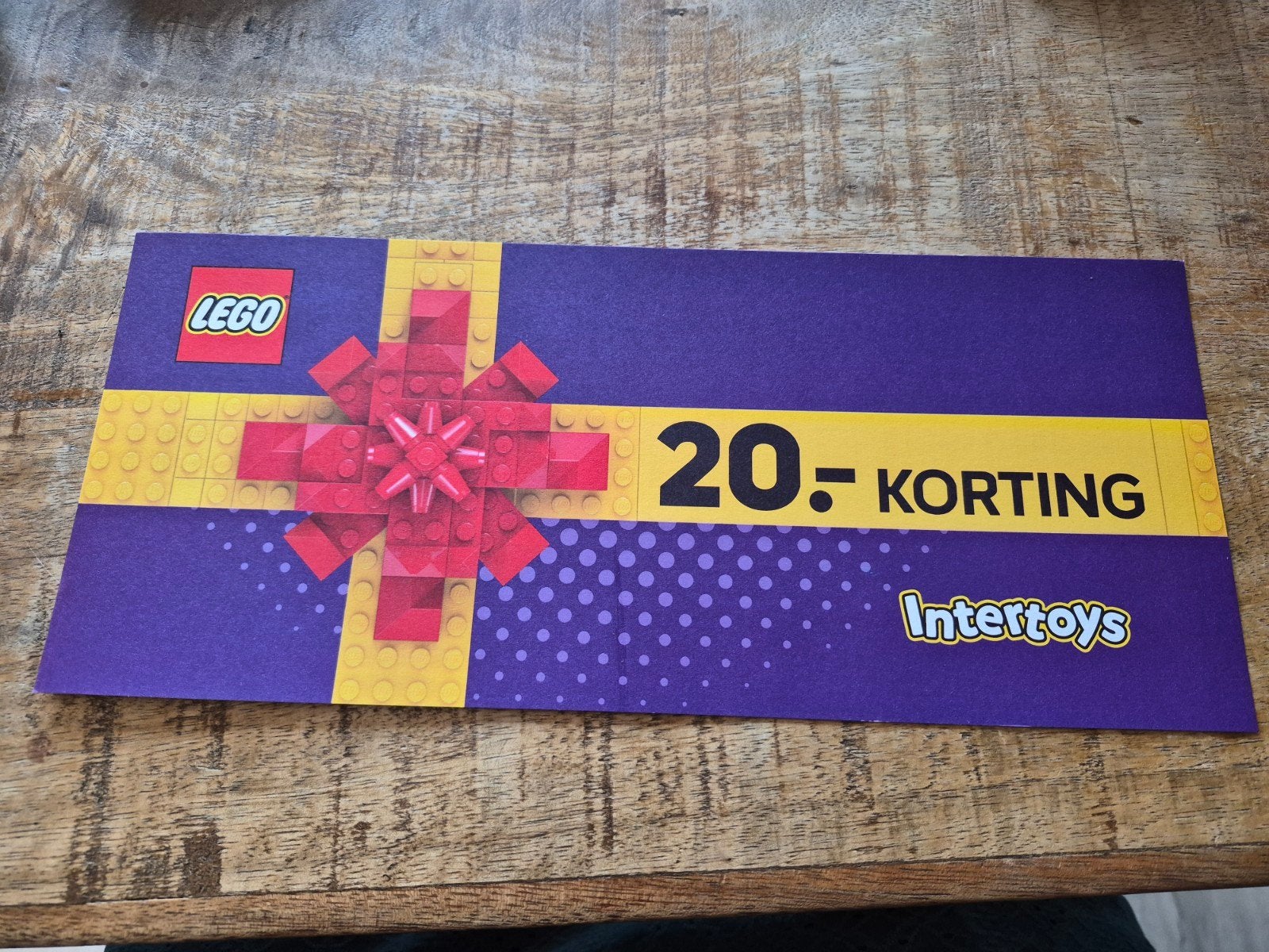 lego voucher intertoys €20, Tickets en Kaartjes, Eén persoon