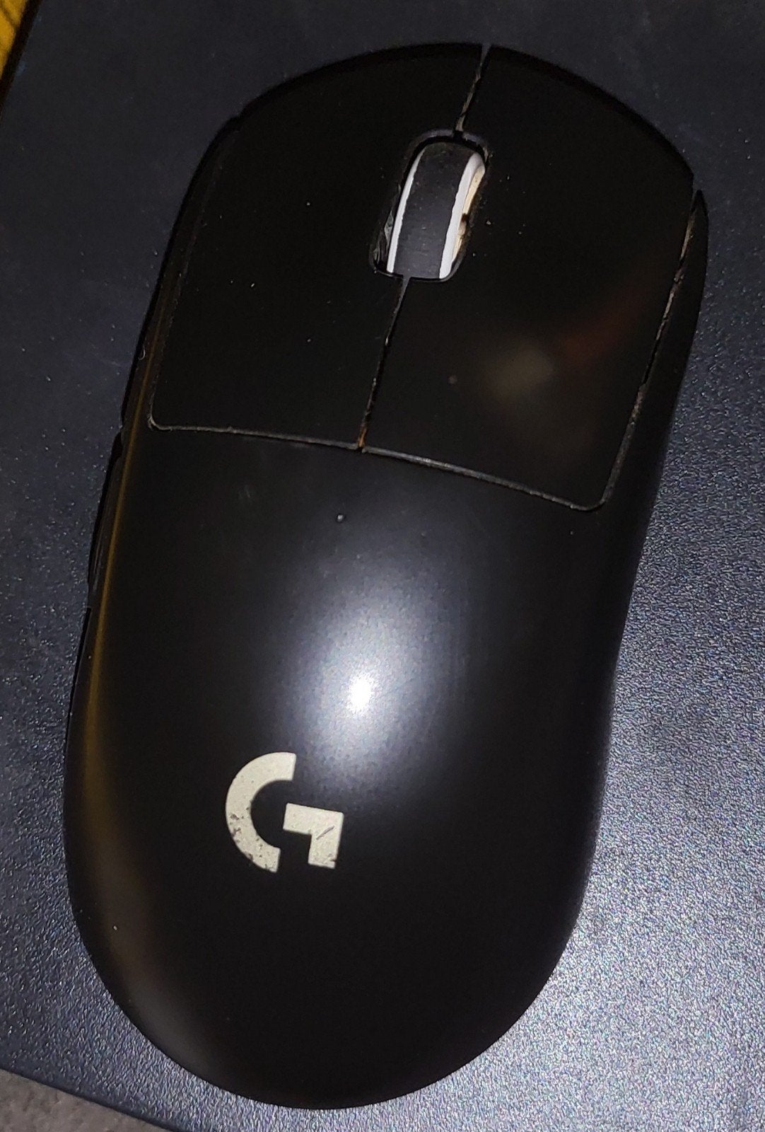 Logitech G Pro Superlight met glazen skatez, Ophalen, Muis, Gebruikt, Gaming muis