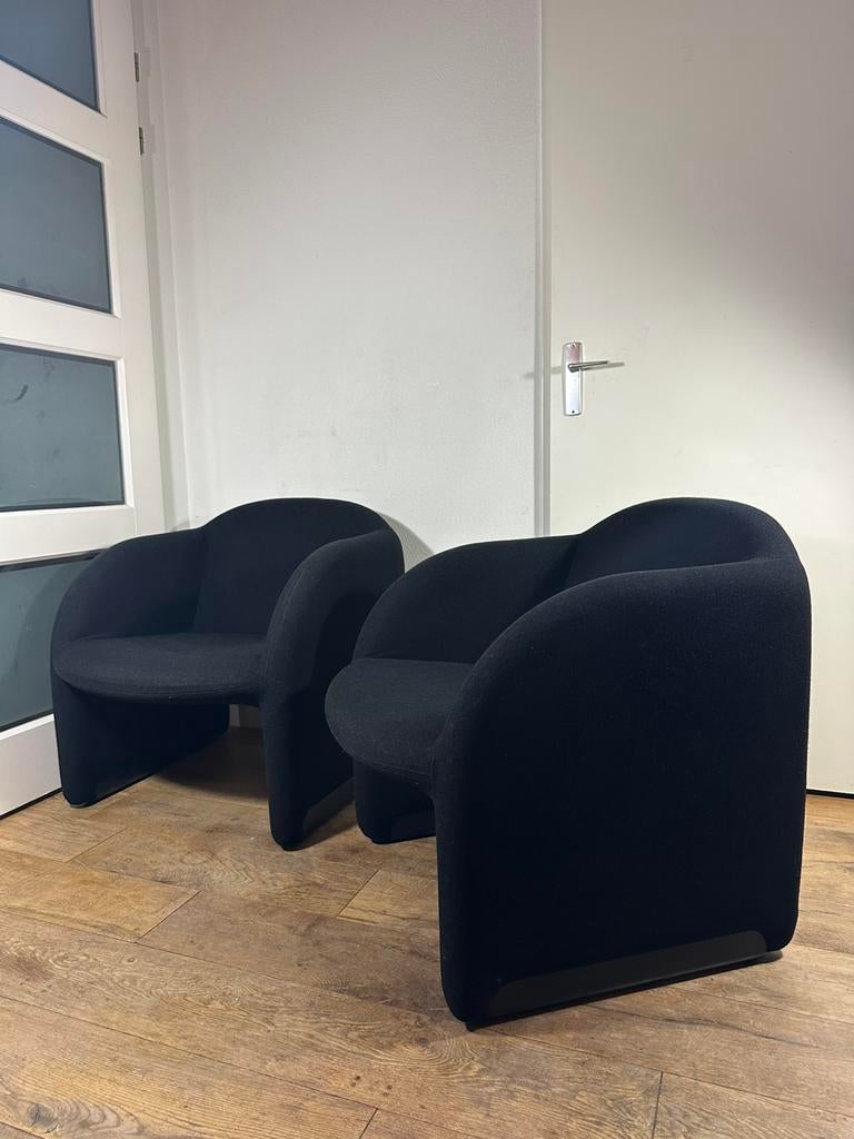 2 prachtige !!  vintage Artifort Ben stoelen, Pierre Paulin, Twee, Zwart, Ophalen of Verzenden, Stof