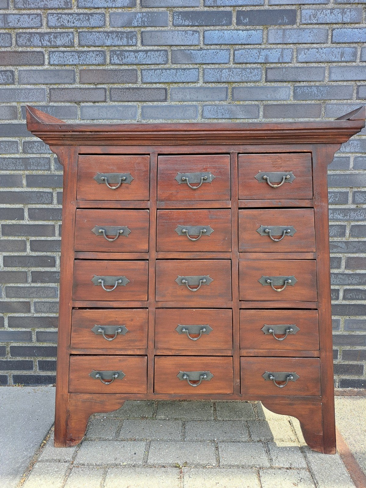 Teakhouten ladekast 15 lades, Ophalen, RoDeKo Volendam, R.kooij65@gmail.com, Gebruikt
