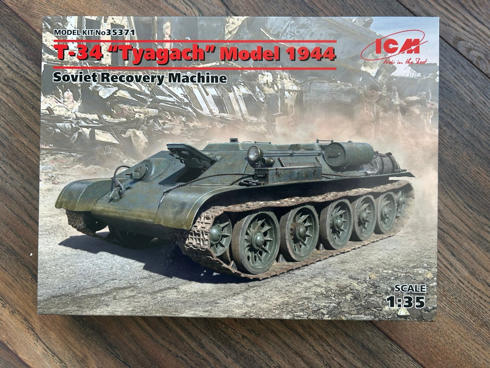 ICM T-34 "Tyagach" Model 1944 Sovjet Recovery Machine, Overige merken, Tank, 1:32 tot 1:50, Nieuw