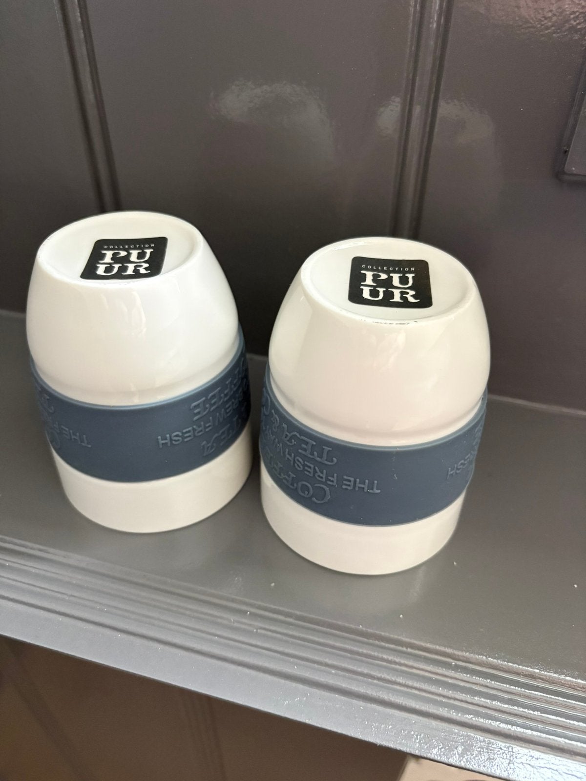 Puur set van 2 bekers, Huis en Inrichting, Keuken | Servies, Ophalen of Verzenden, Zo goed als nieuw, Overige stijlen, Kop(pen) en/of Schotel(s)