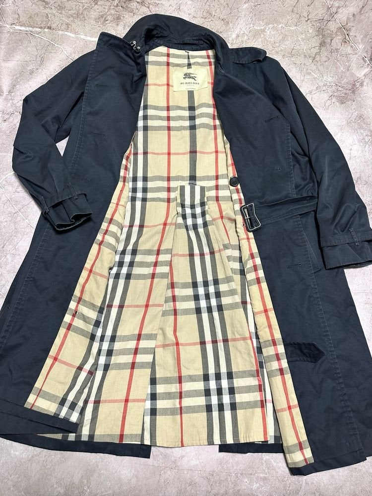 Burberry London Trenchcoat - Made in England, Maat 38/40 (M), Blauw, Ophalen of Verzenden, Zo goed als nieuw