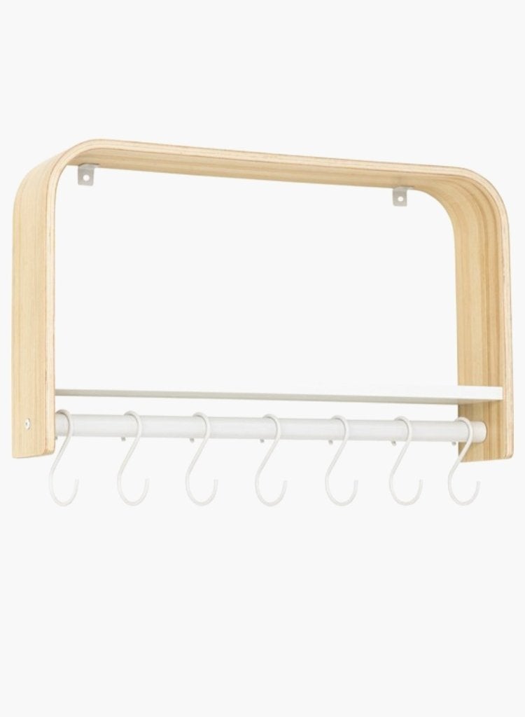Houten Keukenrek met Haken - Stijlvol & Praktisch, Overige typen, Hout, Nieuw, Ophalen of Verzenden